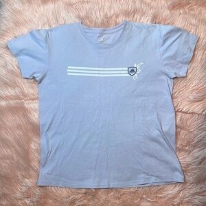 Adidas Light Blue Woman’s T Shirt Size‎ Large
